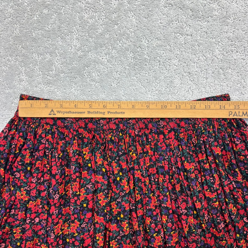 VINTAGE GAP Maxi Skirt Womens Large Multicolor Rayon Floral Ditsy Boho Flowy - Picture 10 of 12